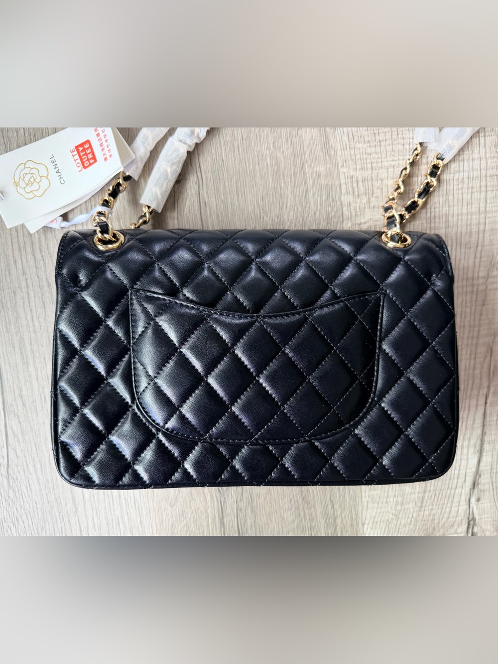 NEW in Box FULL SET FASHION NOT AUTHENTIC BLACK Space Handbag with Gold Hardware - Picture 3 of 14